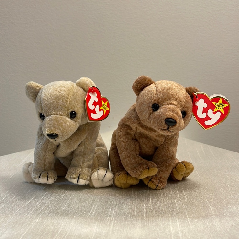 Vintage Beanie Babies Pecan and Almond